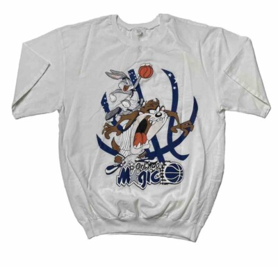 Vintage Looney Tunes Orlando Magic 90's White shirt Tazz NBA Basketball Men XL