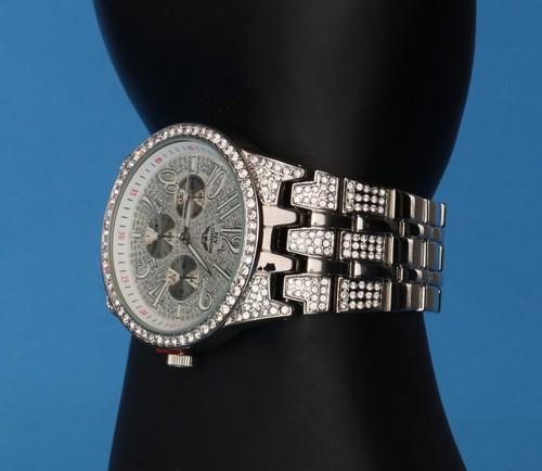 48 mm NY LONDON Luxury Men's Clubbing Hip Hop Rapper CZ Watch - Picture 2 of 6