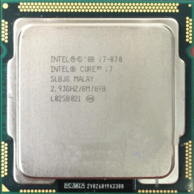 Intel Core i7-870 SLBJG 2.93GHz (Turbo 3.60GHz) 8M 4-Core LGA-1156 Desktop CPU