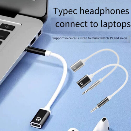 Adattatore Aux Cavo Audio Convertitore Cuffie 3.5mm Maschio a Type-c Femmina USB C - Foto 3 di 14