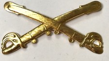 CIVIL WAR CSA CONFEDERATE US UNION KEPI CAP BADGE- CAVALRY