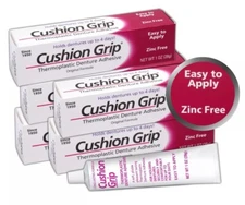 Cushion Grip Thermoplastic Denture Adhesive 1 oz - 5 Pack