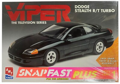#ad AMT Dodge Stealth R T Turbo From Viper TV Series 1994 1 25 Snap Model Kit NEW $39.99
