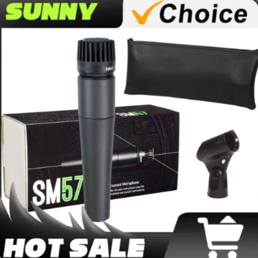 Shure SM57-LC Cardioid Wired Dynamic Instrument Microphone NEW -US FAST SHIPPING