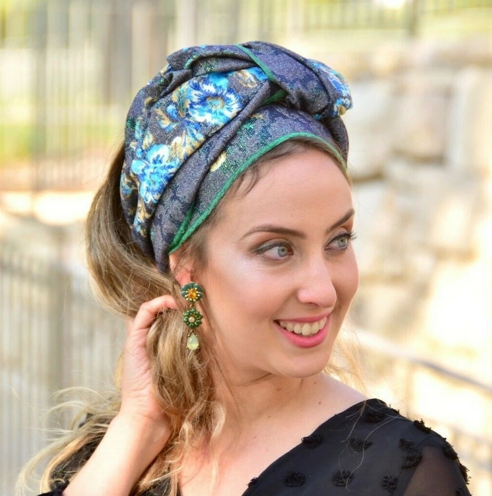 Magnolia Headband,Tichel, Hair Snood, Head Scarf, Head Covering, Jewish Hat