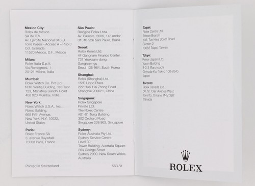 ROLEX CARDHOLDER GUARANTEE BOOKLET LIBRO BOOK MANUAL GUIDE NOS 2008 4119209.34 - Foto 8 di 9
