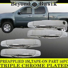 2007-2013 SILVERADO/SIERRA 1500 Chrome Door Handle Covers+Bowl Cover Inserts 4DR
