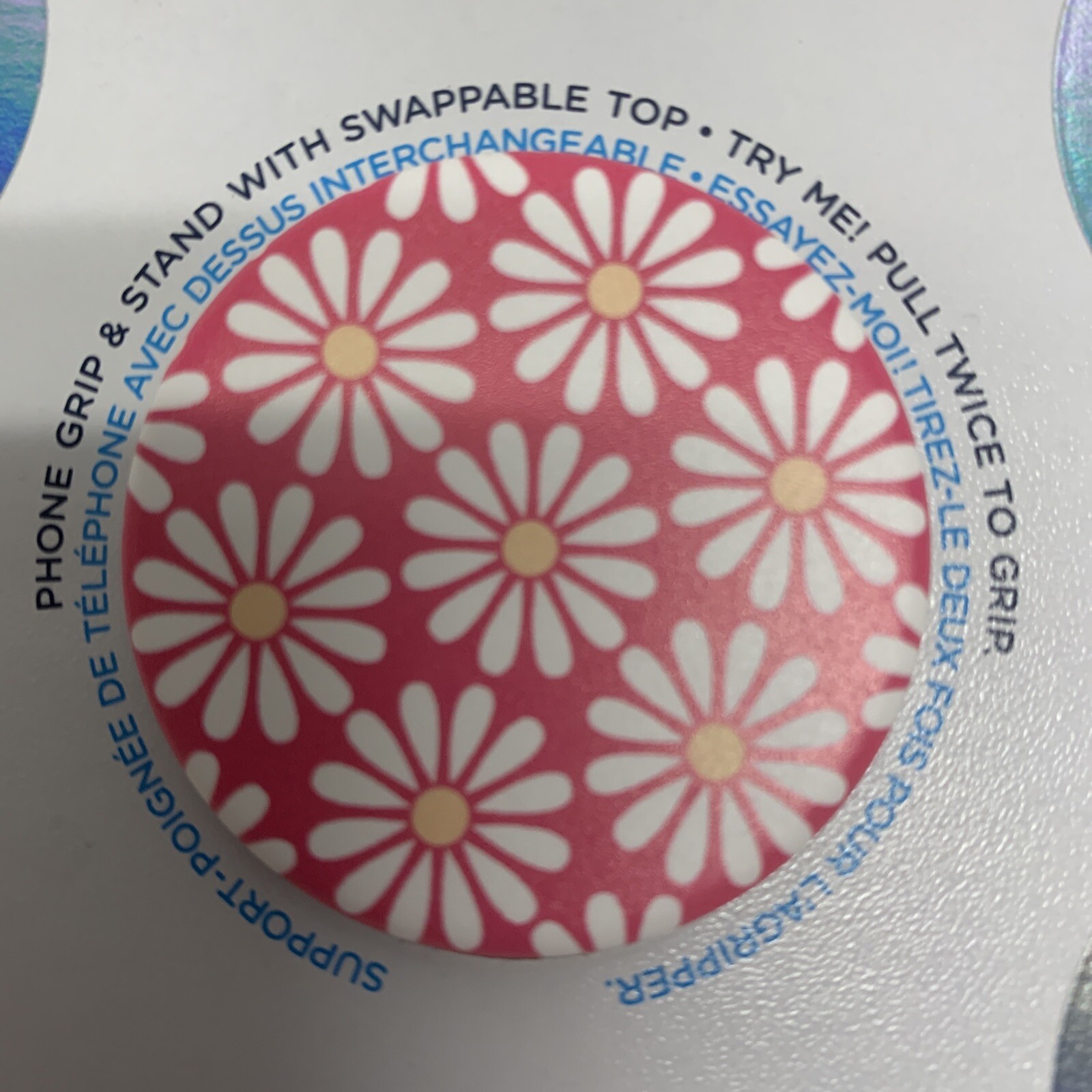 PopSocket PopGrip Collapsible Stand Universal Phone Tablet Holder Daisy Pink-image