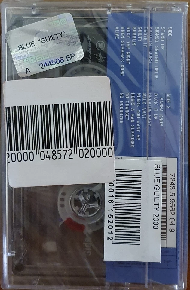 BLUE - GUILTY, Cassette OFFICIAL UKRAINIAN RELEASE NEW SEALED - Image 2 of 2