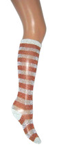 Silver & Bronze Glitter Pop Socks / Knee High. Sparkle Metallic kneehigh
