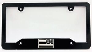 BSNP with PUNISHER Billet Aluminum License Plate Frame AMERICAN FLAG