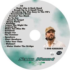CUSTOM KARAOKE SAM HUNT 20 GREAT SONG cdg CD G HARD-TO-FIND LEAVE NIGHT ON MORE