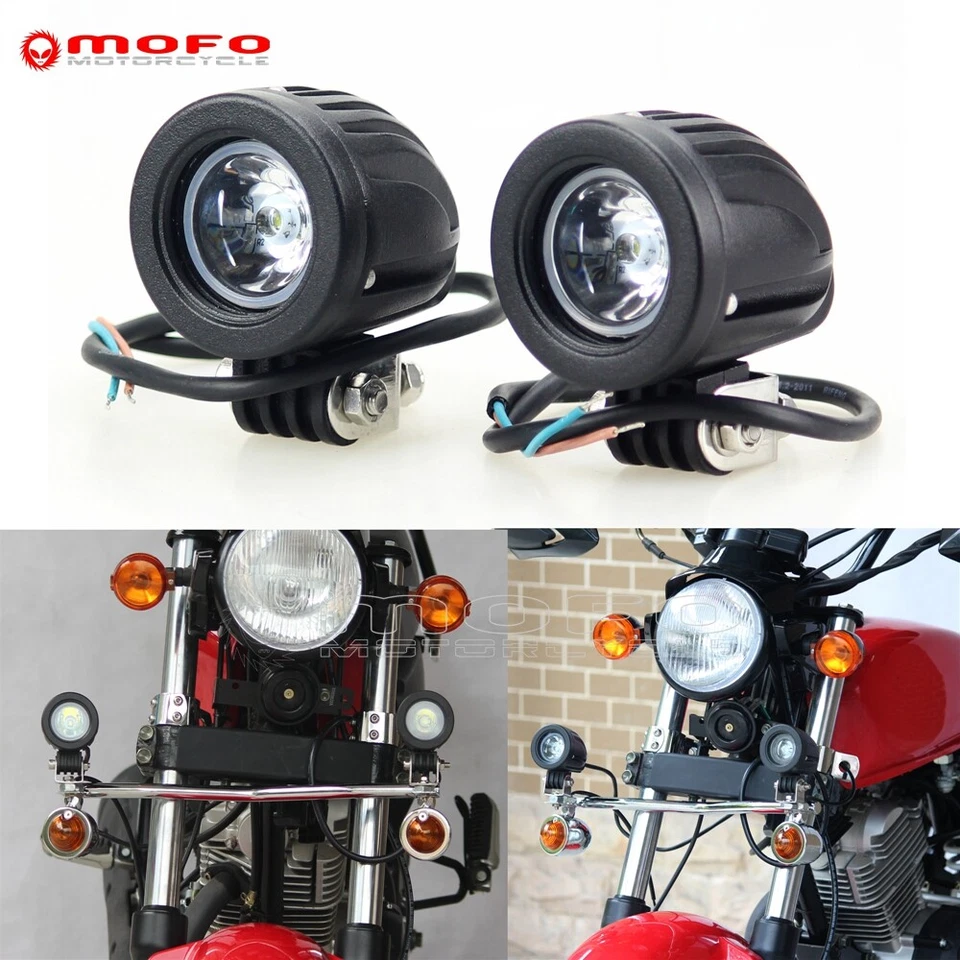 For BMW Handa Yamaha Suzuki ATV Motorcycle Driving Lights Spot LED Fog Lights  - Image 3 of 4