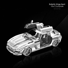 Sport Car - 3D Laser Metall Puzzle, Miniatur Modellbau, Bausatz  Flügeltür Model