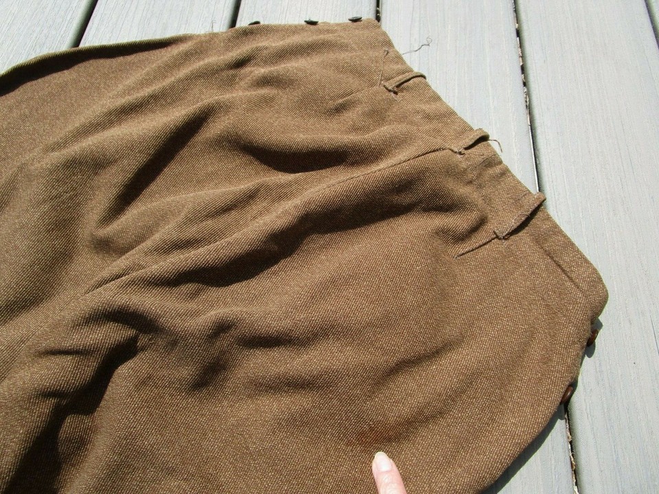 Vintage Jodhpurs Equestrian Horseriding Pants Brown twill Gaberdine 25