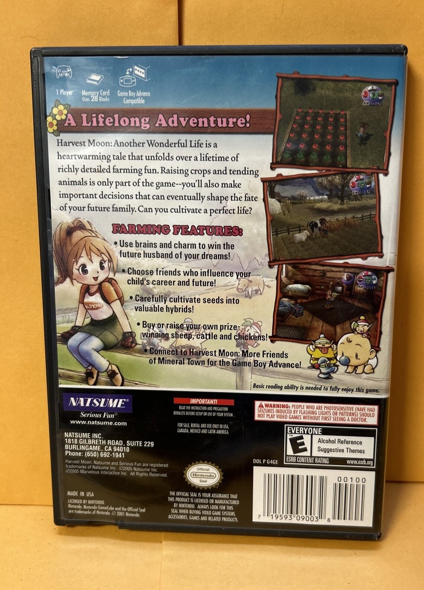 Harvest Moon: Another Wonderful Life (Nintendo GameCube, 2005) Farm Video  Game
