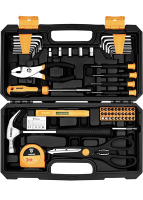 DEKO 62-teiliges Werkzeug-Kit-Set, allgemeine Reparatur & Wartung zum Selbermachen