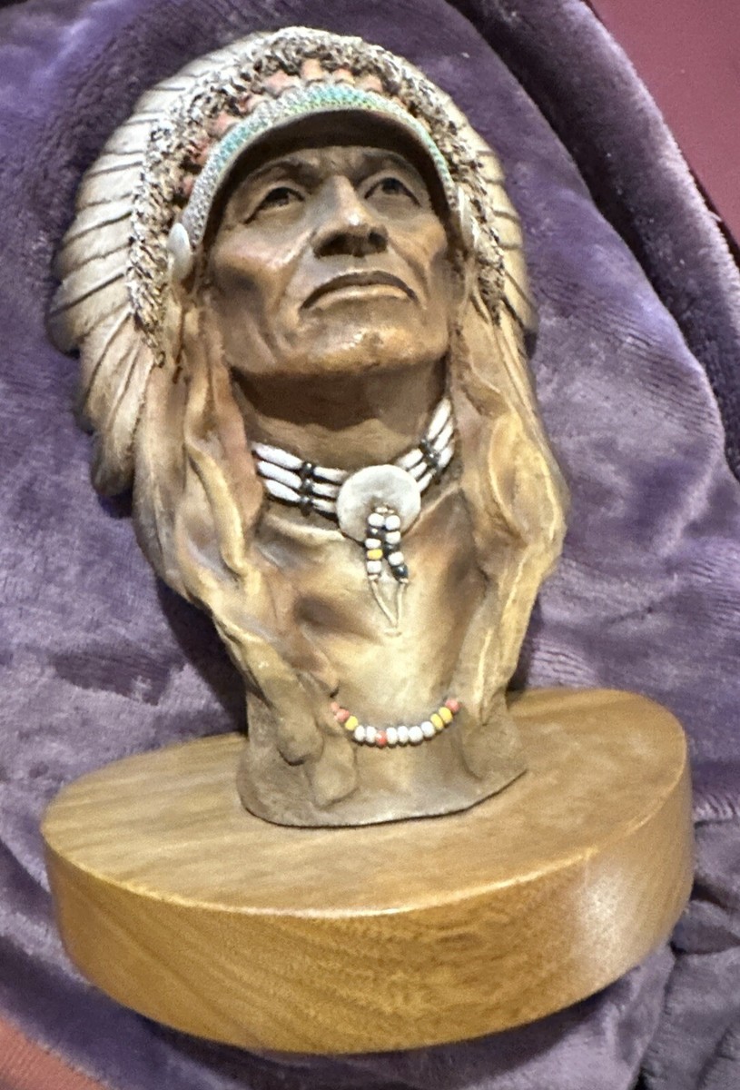 Neil J. Rose White Hawk Figure Native American Sculpture 1336/2500