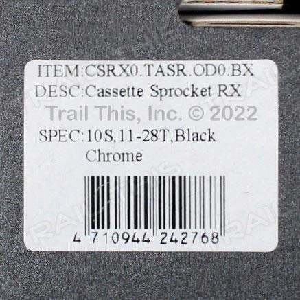 Cassette de bicicleta Sunrace Driven CSRX0 10 velocidades 11-28 negro para Shimano SRAM 11-28T Foto 3 de 4