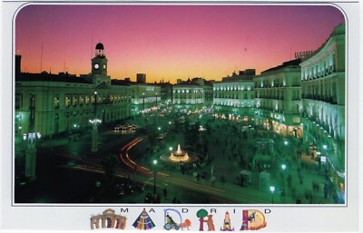 Color Postcard: Madrid, Spain, Puerta del Sol