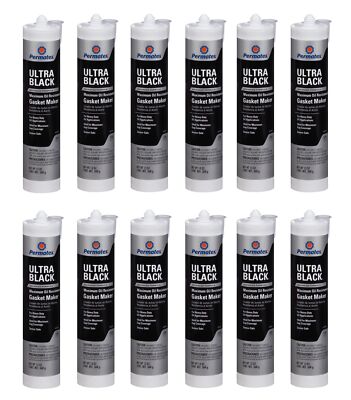 Permatex Set of 12 Ultra Black Maximum Oil Resistance RTV Silicone Gasket Maker