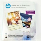 HP Social Media Migawki 25 4" x 5" Naklejkowe arkusze zdjęć K6B83A