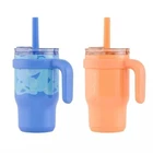 Reduce Coldee 2 Pack Stainless Steel Mug Set with Spill-Proof Straw 14 oz