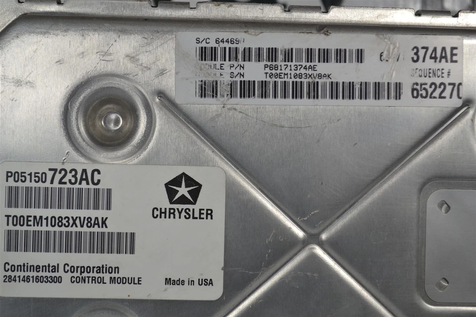 P05150723AC Dodge Charger Chrysler 300 2013 unidad de control del motor ECU 4G7 521 B6 Foto 3 de 4