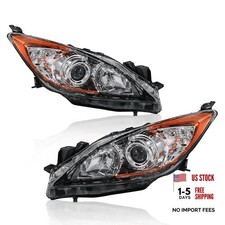 Headlights Assembly Replacement Compatible with 2010-2013 Chrome/Clear/Amber