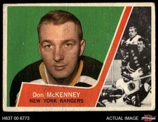 1963 Topps #53 Don McKenney Rangers-Hockey 1.5 - FAIR