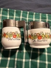 Vintage Gemco Milk Glass Sugar Bowl & Creamer Set Farmhouse Kitchen Decor USA