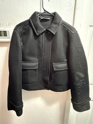 Max Mara Strenna Jersey Jacket Black - Size 6- orig price 1,300 USD. With tags 
