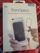 ThinOptics Secure Fit Armless Ultralight Reading Glasses with Metal Finish Pod