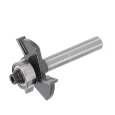 T Shaped Router Bit 1/4 Inch Shank 3 Teeth Ball Bearing Slotting Cutter Bit