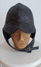 2 skórzane kaptury zabytkowy maska motocyklowa kabriolet, czarny - rozmiar 56 + 57 - używany