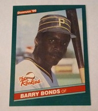 Donruss 1986 The Rookies Barry Bonds Pirates Rookie #11 Baseball Card. rookie card picture