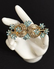 RARE GORGEOUS RHINESTONE COROCRAFT CORO DUETTE FLOWER BROOCH PIN