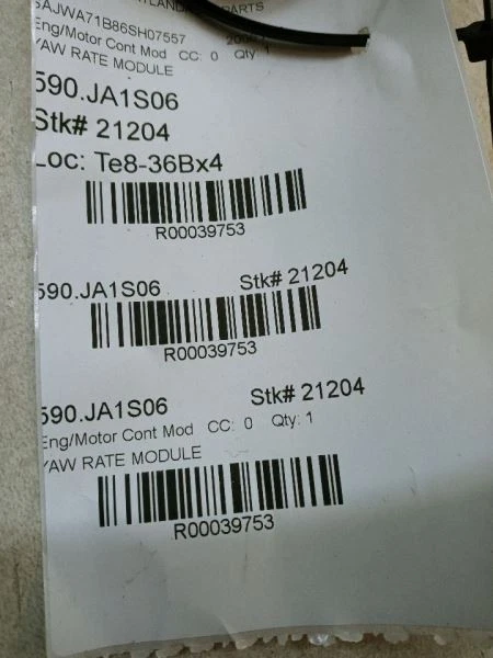 Jaguar XJ8 XJR 2004-2008 módulo sensor de velocidad guiñada OEM 5W93-14B296-AE Foto 4 de 4