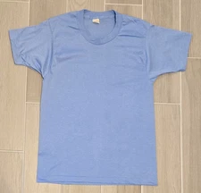 Vintage Screen Stars Blank Light Blue Shirt Size Medium 80’s Single Stitch 80's 