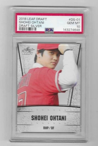2018 LEAF DRAFT SILVER RC SHOHEI OHTANI DS-01   PSA 10 GEM MINT HOT CARD $$