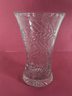 6" Vintage Lead Crystal Vase Leaf design — photo 1