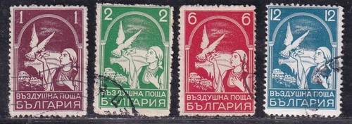 Bulgarien Bulgaria Michel 350-353 (Luftpost 1938) gestempelt (used)