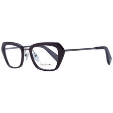 Yohji Yamamoto YO-1058002 Unisex Burgundy Optical Frame Metal Rectangle Eyewears