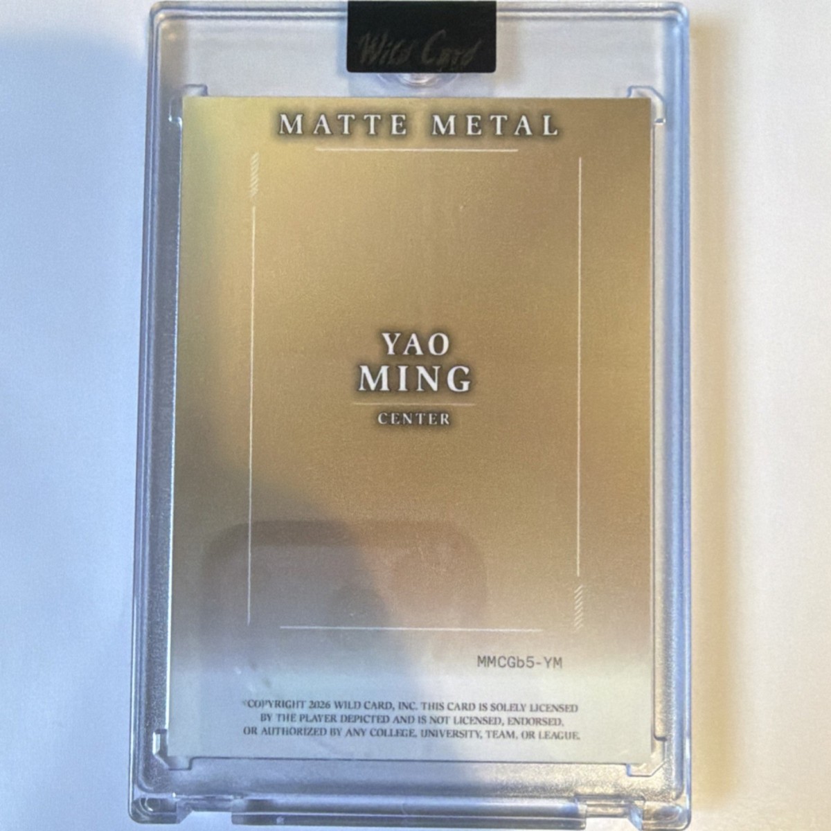 BRAND NEW!! Wild Card Matte Metal 2026 Yao Ming Numbered 1/2