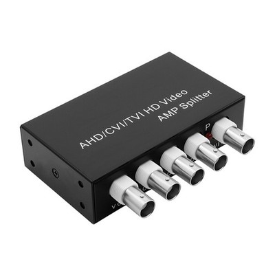 1 Input 4 Output AHD CVI TVI Video Distributor For Multiple Monitor Displays