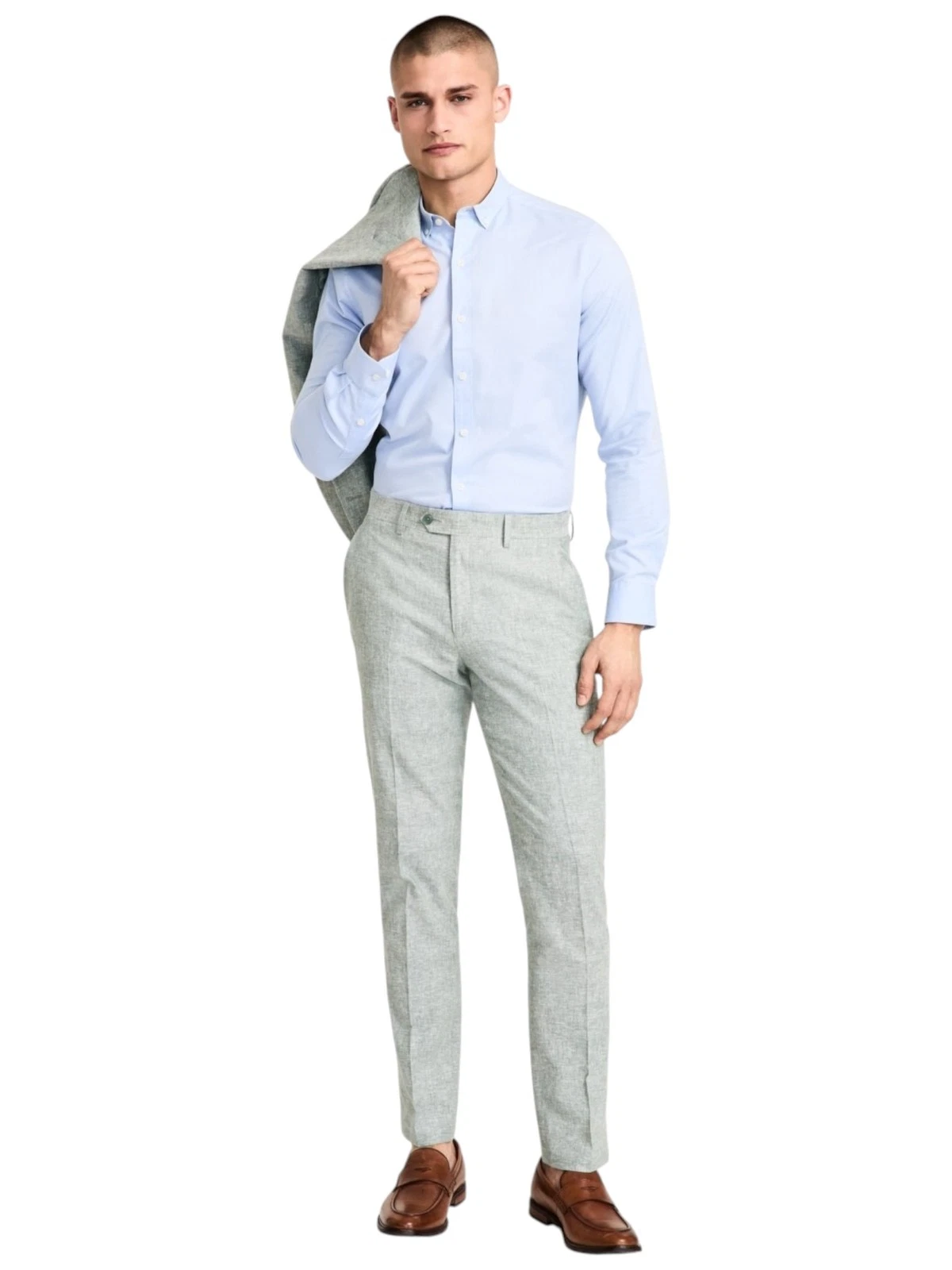 Bar Iii Mens Slim fit Dress Pants 32 / 32 Sage Green Solid Stretch Linen
Opens in a new window or ta