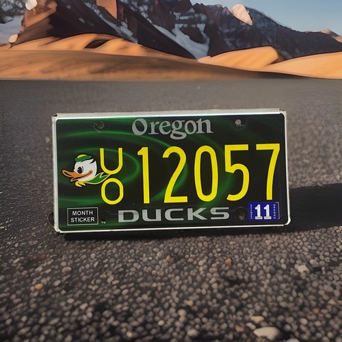 Oregon DUCKS license plate # 12057