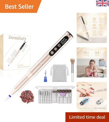 Effizienter 35000 U/min Nagelbohrer - kabelloses, leichtes & ergonomisches Maniküre-Set