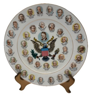 VTG 1977, President Carter Collector's Plate, 200 Years Of USA Presidents 10  W 