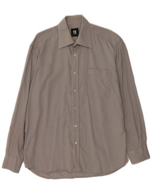 ROCCOBAROCCO Mens Shirt Size 15 1/2 39 Medium Grey DA81